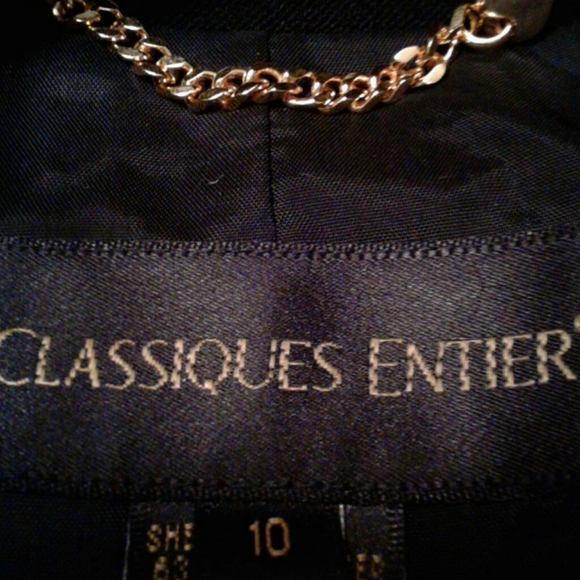 NWT,Vintage 90s,CLASSY,Long, Black, Blazer/Jacket/Dress by Classiques Entierπ€ - Picture 8 of 14